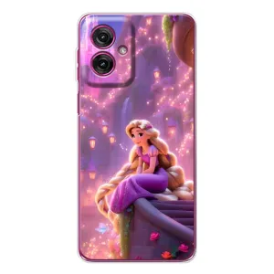 Чехол Рапунцель для Motorola Moto G55 (Рапунцель в замке)