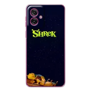 Чехол с мультфильмом Шрек на Motorola Moto G55 (Отдыхающий Шрек)