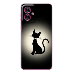 Чохол з принтом для Motorola Moto G55 (AlphaPrint) Модні коти (Силует котика)