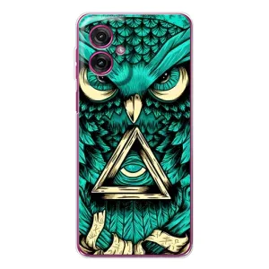 Чохол з пташками на Motorola Moto G55 (VPrint) (Сова з оком)
