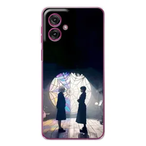 Чехлы Венсдей на Motorola Moto G55 Уэнсдей (AlphaPrint) (Уэнздей и Инид)