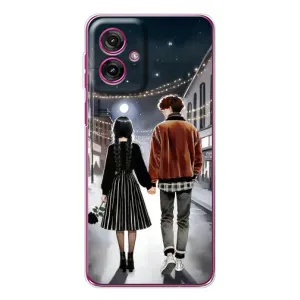 Чехол с дизайном Венздей 2 на Motorola Moto G55 (Уэнздей и Тайлер)