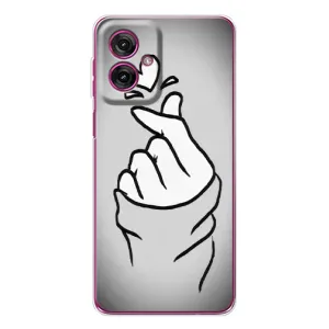 Чохол з принтом для Motorola Moto G55 (AlphaPrint - Знак сердечка) (Значок Love)