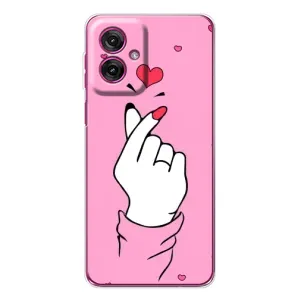 Чохол з принтом для Motorola Moto G55 (AlphaPrint - Знак сердечка) (Знак Love)