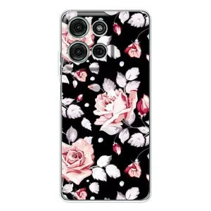 Чохли з квітами для Motorola MOTO G56 (VPrint) (Квіти на чорному)