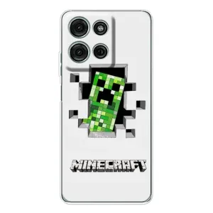 Чохол Майнкрафт на Motorola MOTO G56 (AlphaPrint) Minecraft (кріпер Майнкрафт)