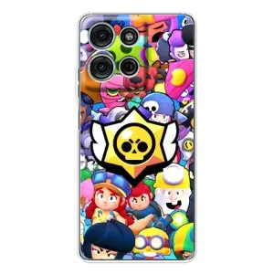 Чехол для Motorola MOTO G56 Бравл Старс (VPrint) (Лого Brawl Stars)