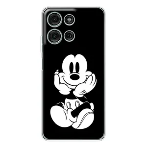 Міккі Маус чохол для Motorola MOTO G56 (AlphaPrint - Мультяшні) (Маус на чорному)