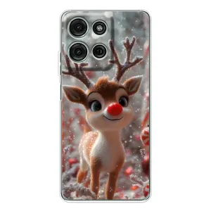 Яскравий чохол для Motorola MOTO G56 з Зимові Оленята (Олень з носом)