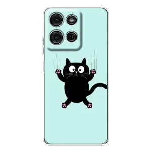 Чохол з принтом для Motorola MOTO G56 (AlphaPrint) Модні коти (Падаючий кіт)