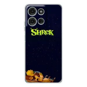 Чехол с мультфильмом Шрек на Motorola MOTO G56 (Отдыхающий Шрек)