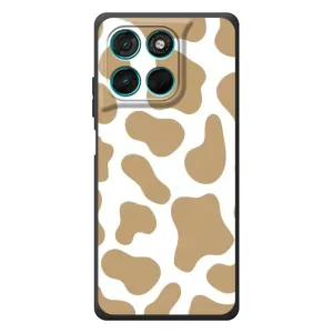 Чохол з принтом корови на Мо Motorola Мо G57 Павер (Бежева бурьонка)