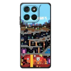 Чохол Майнкрафт на Motorola Moto G57 Power (AlphaPrint) Minecraft (фон Minecraft)