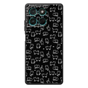 Чохол з принтом для Motorola Moto G57 Power (AlphaPrint) Модні коти