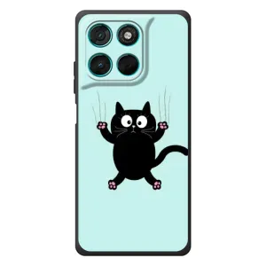 Чохол з принтом для Motorola Moto G57 Power (AlphaPrint) Модні коти (Падаючий кіт)