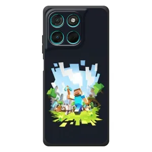 Чохол Майнкрафт на Motorola Moto G57 Power (AlphaPrint) Minecraft (персонажі Minecraft)