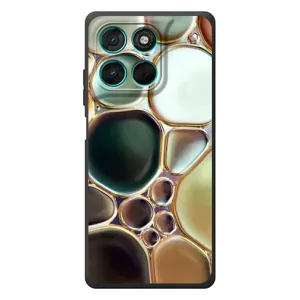 Мраморний чехол на Motorola Moto G57 Power (VPrint) (Радужний Мрамор)