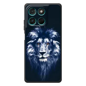 Чохол з картинкою ЛЕВ для Motorola Moto G57 Power (VPrint) (Синій Лев)