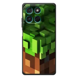 Чохол Майнкрафт на Motorola Moto G57 Power (AlphaPrint) Minecraft (текстура Майнкрафт)