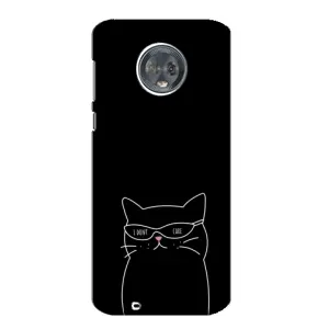 Чехол с рисунком кот на Motorola MOTO G6 (Равнодушный кот)