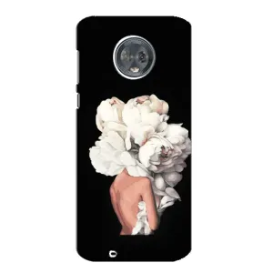 Чехлы (ART) Цветы на Motorola MOTO G6 (VPrint) (Білі квіти)