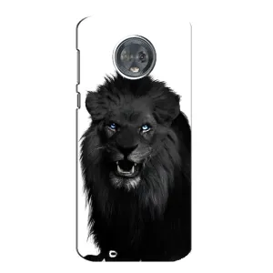 Чехлы с картинками животных Motorola MOTO G6 (Черный ЛЕВ)