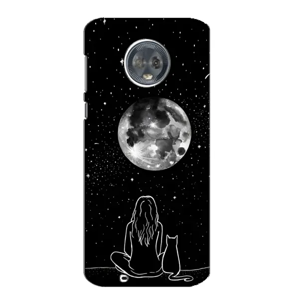 Чехол с принтом «Девушка с котом» для Motorola MOTO G6 Чехол с принтом «Девушка с котом» для Motorola MOTO G6
