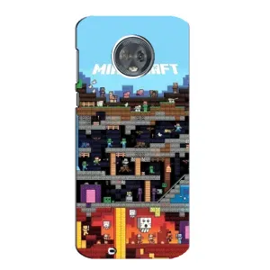 Чохол Майнкрафт на Motorola MOTO G6 (AlphaPrint) Minecraft (фон Minecraft)