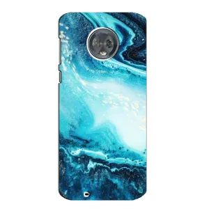 Мраморний чехол на Motorola MOTO G6 (VPrint) (Блакитний мрамор)