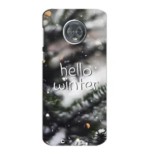 Новогодние, Праздничные Чехлы для Motorola MOTO G6 - 2024 год (Hello winter)