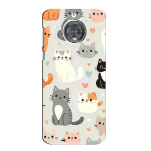 Чехол с рисунком кот на Motorola MOTO G6 (Коллаж котов)