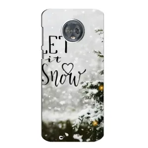 Новогодние, Праздничные Чехлы для Motorola MOTO G6 - 2024 год (Let it snow)