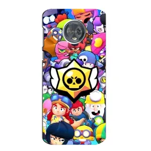Чехол для Motorola MOTO G6 Бравл Старс (VPrint) (Лого Brawl Stars)