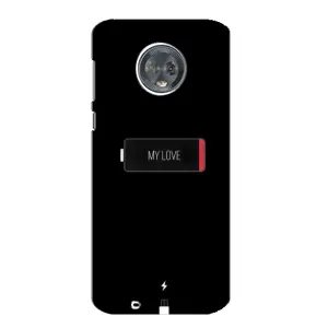 Чехлы для любимой на Моторола МОТО G6 (VPrint) (Love battery)