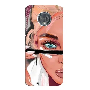 Чехол с печатью для Motorola MOTO G6 - (Мода) (AlphaPrint) (Макияж)