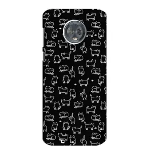 Чехол с принтом для Motorola MOTO G6 (AlphaPrint) Модные коты (Меленькие котики)