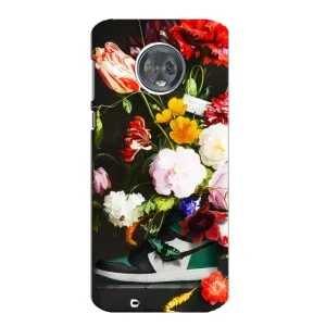 Брендновые Чехлы для Motorola MOTO G6 - (PREMIUMPrint) (Nike цветы)