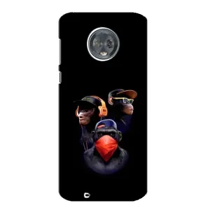 Чехол с Обезьянами Motorola MOTO G6 - (AlphaPrint) (Три обезьяны)