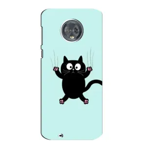 Чехол с принтом для Motorola MOTO G6 (AlphaPrint) Модные коты (Падающий кот)