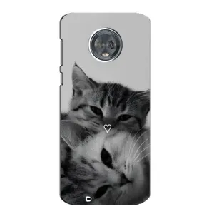 Чехол с рисунком кот на Motorola MOTO G6 (Пара котов)