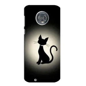 Чехол с принтом для Motorola MOTO G6 (AlphaPrint) Модные коты (Силуэт котика)