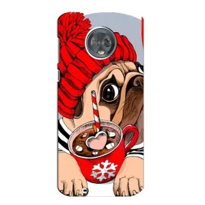 Чехлы с собаками для Motorola MOTO G6 (VPrint) (Собачка в шапке)