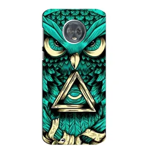 Чехол с птицами на Motorola MOTO G6 (VPrint) (Сова с глазом)
