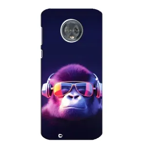 Чехол с Обезьянами Motorola MOTO G6 - (AlphaPrint) (Стильная обезьяна)