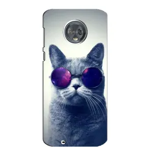 Чехол с принтом для Motorola MOTO G6 (AlphaPrint) Модные коты (Стильный кот)