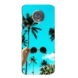 Силиконовый чехол с КАРТИНКАМИ лето для Motorola MOTO G6 (AlphaPrint) (Взгляд лето)