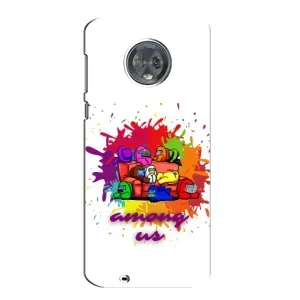 Чехол Амонг Ас для Motorola MOTO G6 (AlphaPrint) (Яркий АмонгАс)