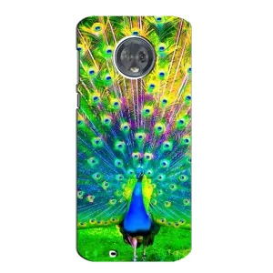 Чехол с птицами на Motorola MOTO G6 (VPrint) (Яркий Павлин)
