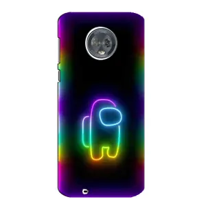 Чехол Амонг Ас для Motorola MOTO G6 (AlphaPrint) (Яркий скин)
