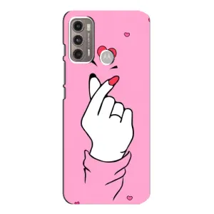 Чохол з принтом для Motorola MOTO G60 (AlphaPrint - Знак сердечка)